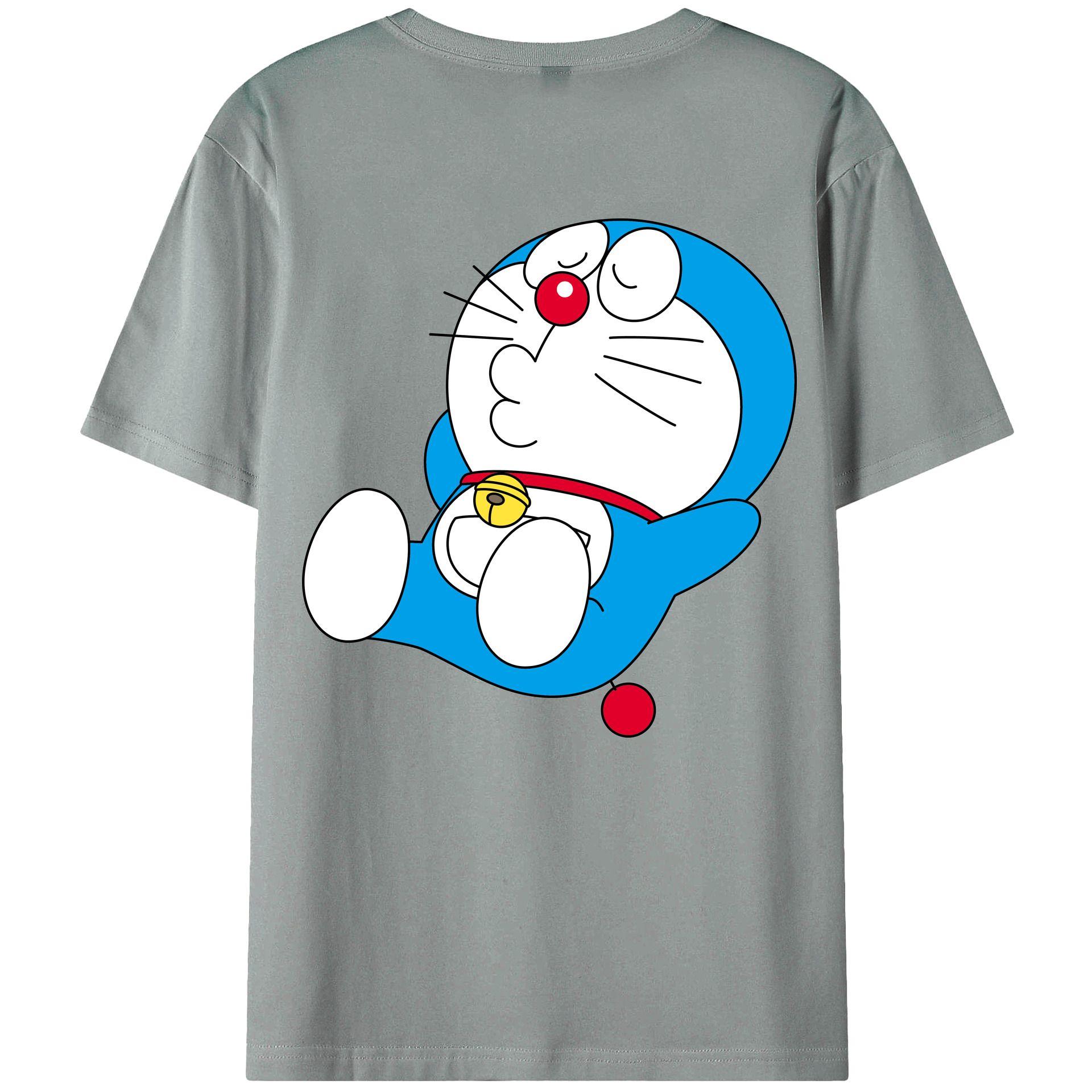 （画像用） ドラえもん Doraemon 綿100％ メンズ半袖Tシャツ（バックプリント） 通気性